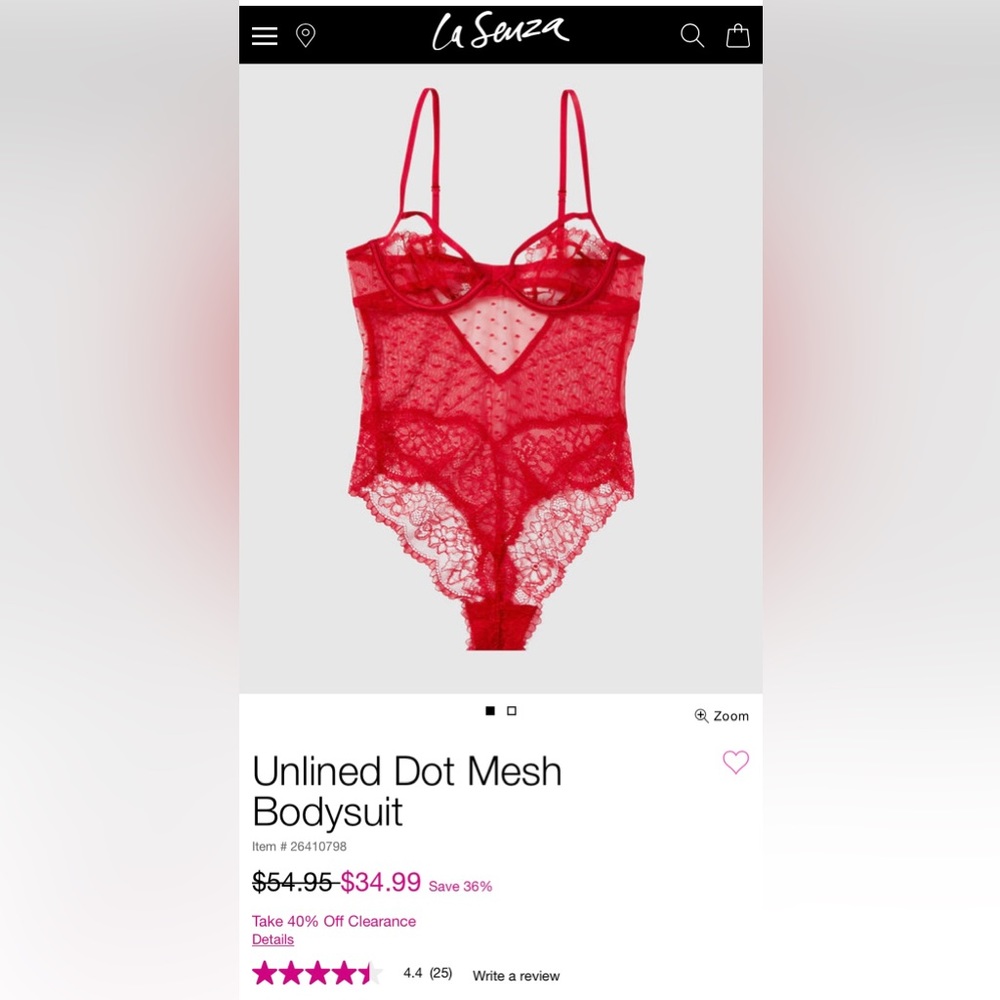 La senza one piece lingerie